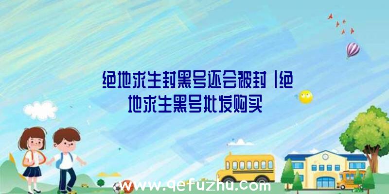 「绝地求生封黑号还会被封」|绝地求生黑号批发购买